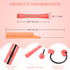 48 Pieces Cold Wave Hair Perm Rods and Plastic Curlers with Steel Pintail Comb for Hairdressing and Styling Pink 051 Inc