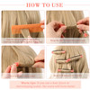 48 Pieces Cold Wave Hair Perm Rods and Plastic Curlers with Steel Pintail Comb for Hairdressing and Styling Pink 051 Inc