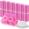 Big SelfGrip Hair Rollers with Stainless Steel Duckbill Clips for Long Medium Hair and Volume