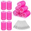 Hair Curlers Rollers 12Pcs Hair Rollers Hair Curlers Self Grip Holding Rollers with 12 Pcs Hair Clips for Long Medium Sh