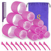 Self grip hair roller set18 pcsHair rollers with hair roller clips and combSalon hairdressing curlersDIY Hair Styles Sun