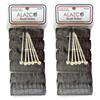 12 pc Vintage Style Hair Rollers BRUSH ROLLERS 12 PINS Mesh Hair Curlers with Bristles 3x 78 12 Large Rollers Pins