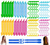 40PCS Hair Curlers Heatless Magic Hair Rollers Wave and Spiral Two Styles Formers12inches with 4PCS Styling Hooks Kit DI