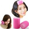 2PCS DoubleLayer Bangs Hair Curlers Roller Hair Styling Tools Pink