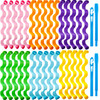 30 Pieces Heatless Waves Curlers Spiral Curls Styling Kit No Heat Hair Waver Spiral Curlers Rollers with 2 Pieces Stylin
