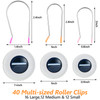 40 Pieces Assorted Hot Roller Clips Large Medium and Small Hot Rollers Fits Most Rollers and Curlers 3 Sizes