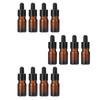 erioctry 5ML10ML Amber Glass Essential Oil Bottles and Eyed Dropper Black Caps Makeup Cosmetic Sample Container Boxes of