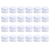 ericotry 24PCS 15 Gram 15ml 05oz Refillable White Plastic Screw Cap Lid with Clear Base Empty Plastic Sample Container J