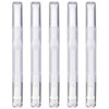 MOTYYA 5 Pack 3 ml Transparent Twist Pens Empty Nail Oil Pen with Brush Tip Cosmetic Lip Gloss Container Applicators Eye