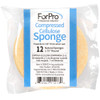 ForPro Compressed Cellulose Sponge Round Face and Body Sponge Natural Yellow 275 12Count