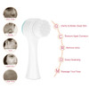 Cleansing Brush Double Sided Clean Exfoliating Massage Soft Silicon Face Pore Cleanse Blackhead Dry or Wet MultiPurposeB