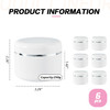 6PCS Empty Refill White Plastic Makeup Cosmetic Bottle Jar Pots with Screw Lid and PP Liner Travel Packing Storage Holde