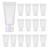 VANTOBEST 20Pcs Transparent Plastic Empty Tubes with Flip Cap Soft Tubes Squeeze Bottle Facial Cleaning Bottles Refillab