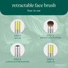 EcoTools Retractable Face Makeup Brush Kabuki Brush for Foundation Blush Bronzer Powder Travel Friendly Perfect for On T