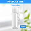 05oz Mini Clear Plastic Empty Bottle with Flip Cap Small Travel Bottles Storage Containers Jars for Cosmetic Sample Loti
