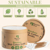 Bamboo Cotton Swabs 500 Pack Natural Swabs for Ears Makeup Cleaning Carbonized Bamboo Sticks with Soft Buds Travel Size