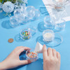 BENECREAT 12 Pack 22x133 50ml Empty Clear Plastic Bead Storage Container jar with Rounded ScrewTop Lids for Beads Nail A