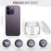 SATINIOR 6 Pack 4 oz Plastic Jars Containers with Lids Widemouth Refillable Leakproof Reusable Round Empty Jars for Trav