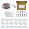 Beauticom 10g10ml 035 Fl Oz Round Clear Jars with Round Top Lids for Creams Lotions Make Up Powders Glitters and more Co
