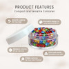 Beauticom 10g10ml 035 Fl Oz Round Clear Jars with Round Top Lids for Creams Lotions Make Up Powders Glitters and more Co