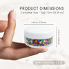 Beauticom 10g10ml 035 Fl Oz Round Clear Jars with Round Top Lids for Creams Lotions Make Up Powders Glitters and more Co