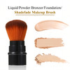 Vtrem 3 Colors Retractable Makeup Brush Travel Blush Brushes Kabuki Foundation Brush Portable Face Powder Brush Mini Mak