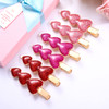 Valentine's Day Hair Clips Glitter Heart Shape Alligator Metal Clip Sparkle Rhinestone Enamel Love Heart Hairpins Sweet Triple Heart Hair Barrettes f online at globaldelivered