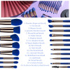 BSMALL Makeup Brushes Premium Synthetic Foundation Powder Concealers Eye Shadows Makeup 18 Pcs Brush SetDark Blue with c