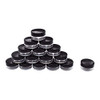 Healthcom 10 Gram Jar10 ML Jar Cosmetic Sample Storage Containers New Plastic Empty Black Lid For Make Up Eye Shadow Cre