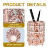 XBANG Flower Pattern Makeup Brush Holder Organizer Crystal Cosmetic Cup Eyeliners Eyebrow Pencil Storage Box Container V