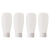 12Pcs 150ml5oz White Plastic Squeeze Bottle with Flip Cap Soft Tube Hose Toiletry Dispenser Leakproof Travel Containers