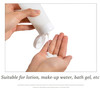12Pcs 150ml5oz White Plastic Squeeze Bottle with Flip Cap Soft Tube Hose Toiletry Dispenser Leakproof Travel Containers