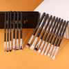 BEILI Eye Makeup Brushes 15pcs Eyeshadow Brushes Soft SyntheticNatural Hair Eye Shadows Blending Concealers Eyebrow Eyel