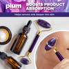 Amethyst Face Roller Gua Sha Facial Tools Jade Rollers for Face Eye and Neck Skin Care Kit for Men Women Facial Massager