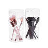 Glamlily Acrylic Makeup Brush Holder with Lid Dustproof Storage Countertop Makeup Organizer Hexagon Vanity Organizer Cle