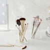 Glamlily Acrylic Makeup Brush Holder with Lid Dustproof Storage Countertop Makeup Organizer Hexagon Vanity Organizer Cle