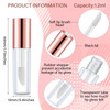 Patelai 100 Pieces 12 ml Clear Mini Lip Gloss Tube Refillable Empty Lip Balm Gloss Containers for Women Girls DIY Makeup