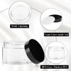 TUZAZO 4 Oz Plastic Container Jars with Lids BPA Free 24 Pack Empty Round Clear Cosmetic Slime Jars for Lotion Cream Oin