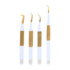 M LASH Tweezers for Eyelash Extensions Set of 4 Professional Lash Extension Tweezers Fiber Tip Japanese Steel Diamond Gr