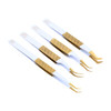 M LASH Tweezers for Eyelash Extensions Set of 4 Professional Lash Extension Tweezers Fiber Tip Japanese Steel Diamond Gr