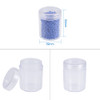 BENECREAT 24 Pack 40ml Clear Bead Jar Empty Plastic Storage Container 15x2inch with Rounded ScrewTop Lids for Beads Nail