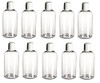 Natural Farms 10 pack 8 oz Clear PET Boston Round Plastic Bottle with White Fliptop Made in the USA