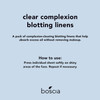 boscia Clear Complexion Blotting Linens Vegan CrueltyFree Natural Skin Care Oil Blotting Sheets for Face For Combination