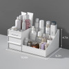 XIOU Makeup Desk Organizer with Drawers Countertop Organizer for Cosmetics Vanity Holder for Lipstick Brushes Lotions Ey