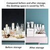 XIOU Makeup Desk Organizer with Drawers Countertop Organizer for Cosmetics Vanity Holder for Lipstick Brushes Lotions Ey