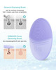 EZBASICS Facial Cleansing Brush Made with Ultra Hygienic Soft Silicone Waterproof Sonic Vibrating Face Brush for Deep Cl