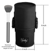 Nanshy Travel Makeup Brush Holder with Lid Large Stand Up Makeup Brush Case for MUA 2in1 Durable Makeup Brush Organizer