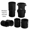 Nanshy Travel Makeup Brush Holder with Lid Large Stand Up Makeup Brush Case for MUA 2in1 Durable Makeup Brush Organizer