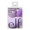 elf Complexion Sponge Trio 3Sizes Soft MultiUse Makeup Sponge Set For Versatile Application LatexFree Vegan CrueltyFree