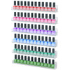 NIUBEE 6 Pack Nail Polish Rack Wall Mounted Shelf with Removable AntiSlip End Inserts Clear Acrylic Nail Polish Organize